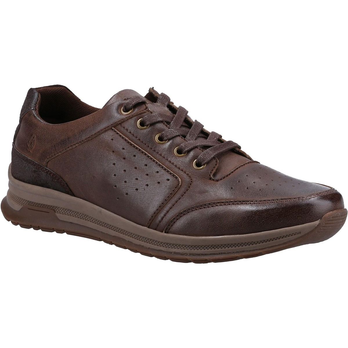 Hush Puppies Herren Joseph Leder Turnschuhe (Hellbraun)