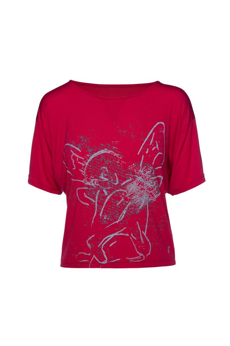 Bedrucktes Kurzarmshirt aus MicroModal