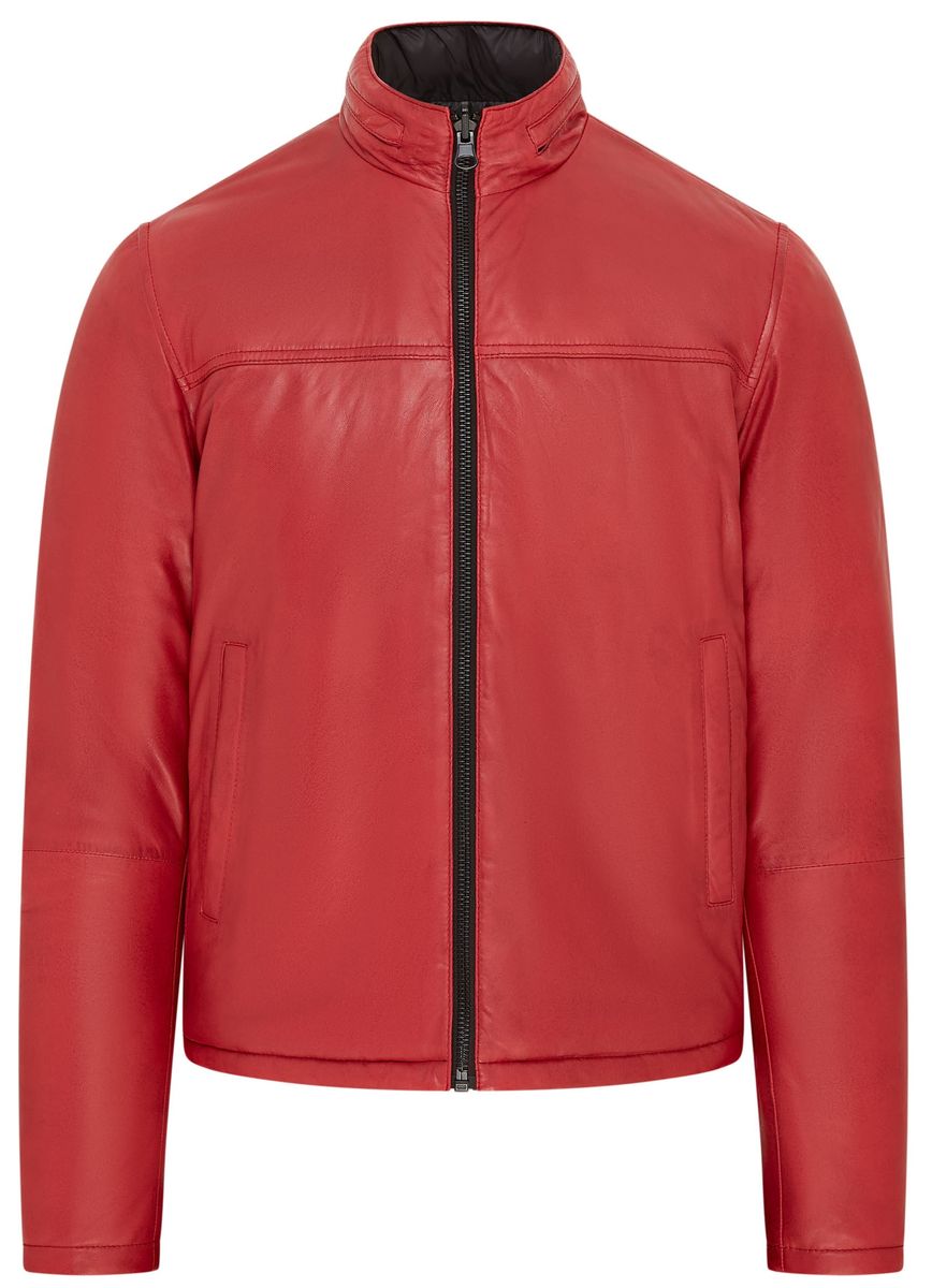 Herren Wende-Bomber-Lederjacke