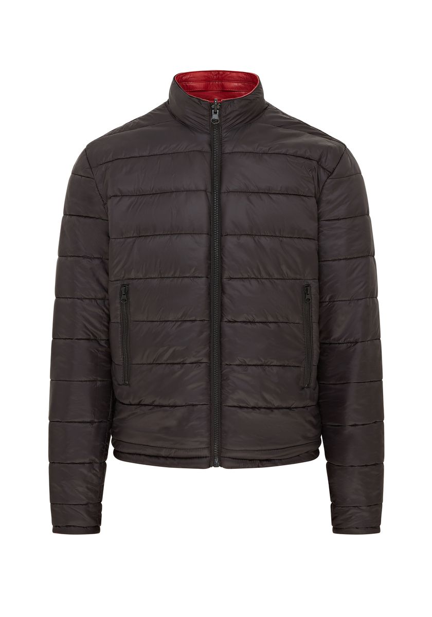 Wendbare Lederjacke im Bomber-Stil