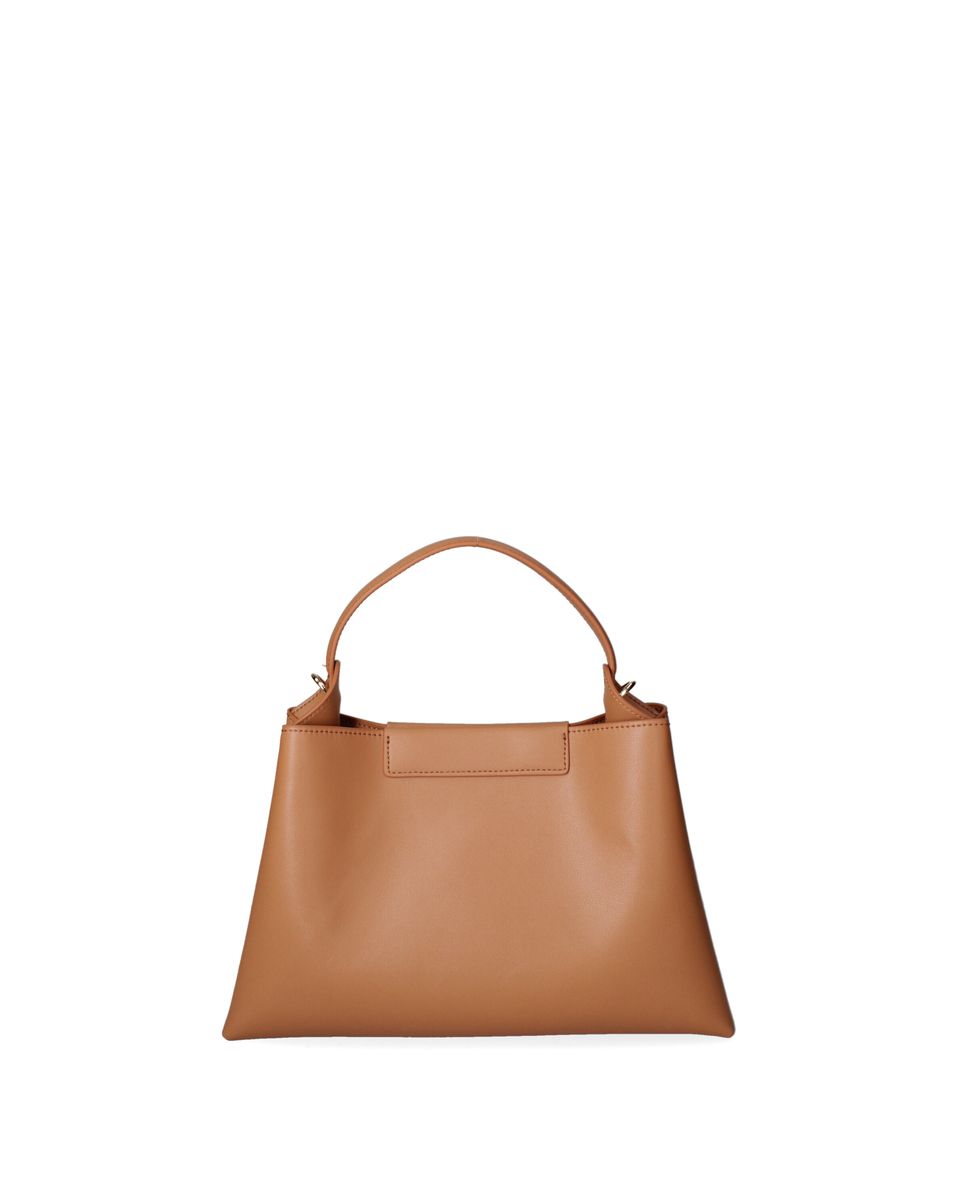 Strukturierte Ledertasche mit Henkel
