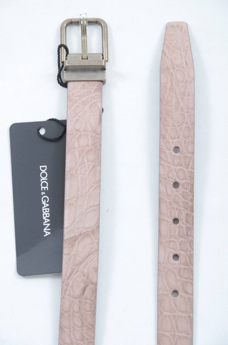 Eleganter Exotischer Beige Ledergürtel