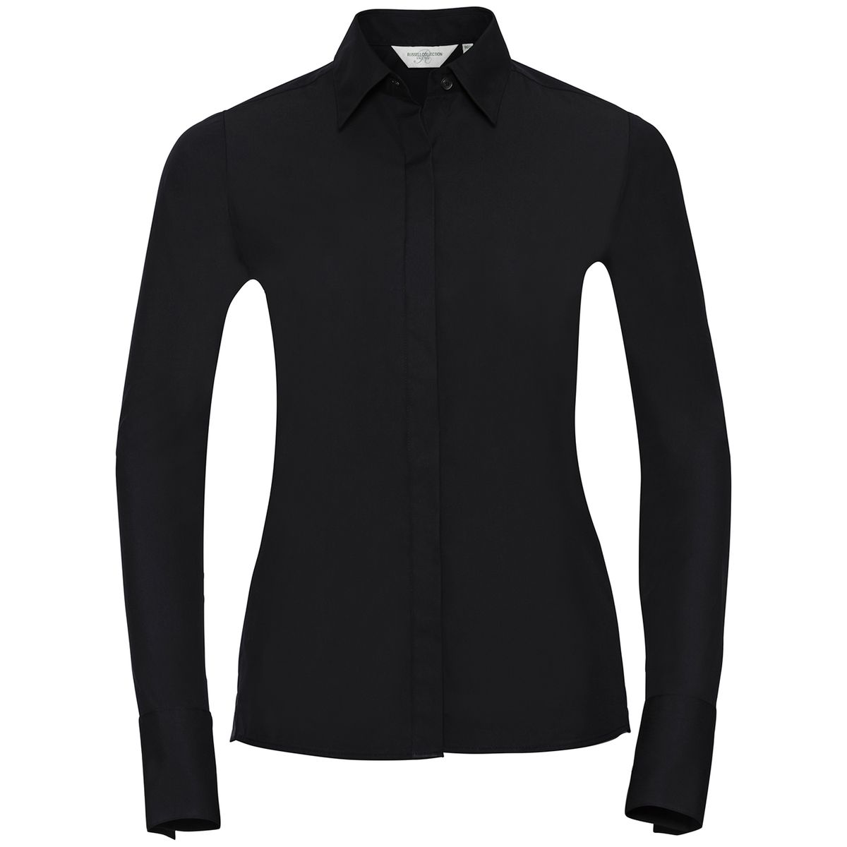 Russell Collection - "Ultimate" Formelles Hemd für Damen Langärmlig (Schwarz)