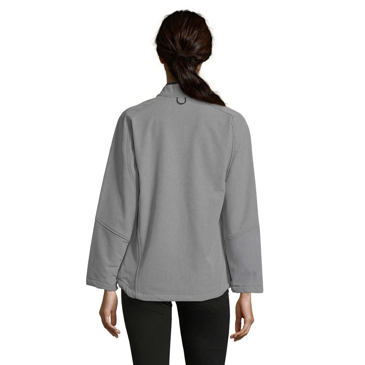 Atmungsaktive Softshelljacke in Melange-Optik