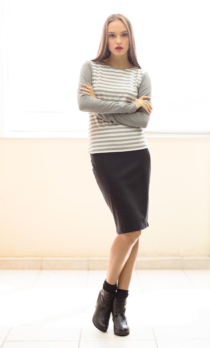 Gestreiftes Langarmshirt