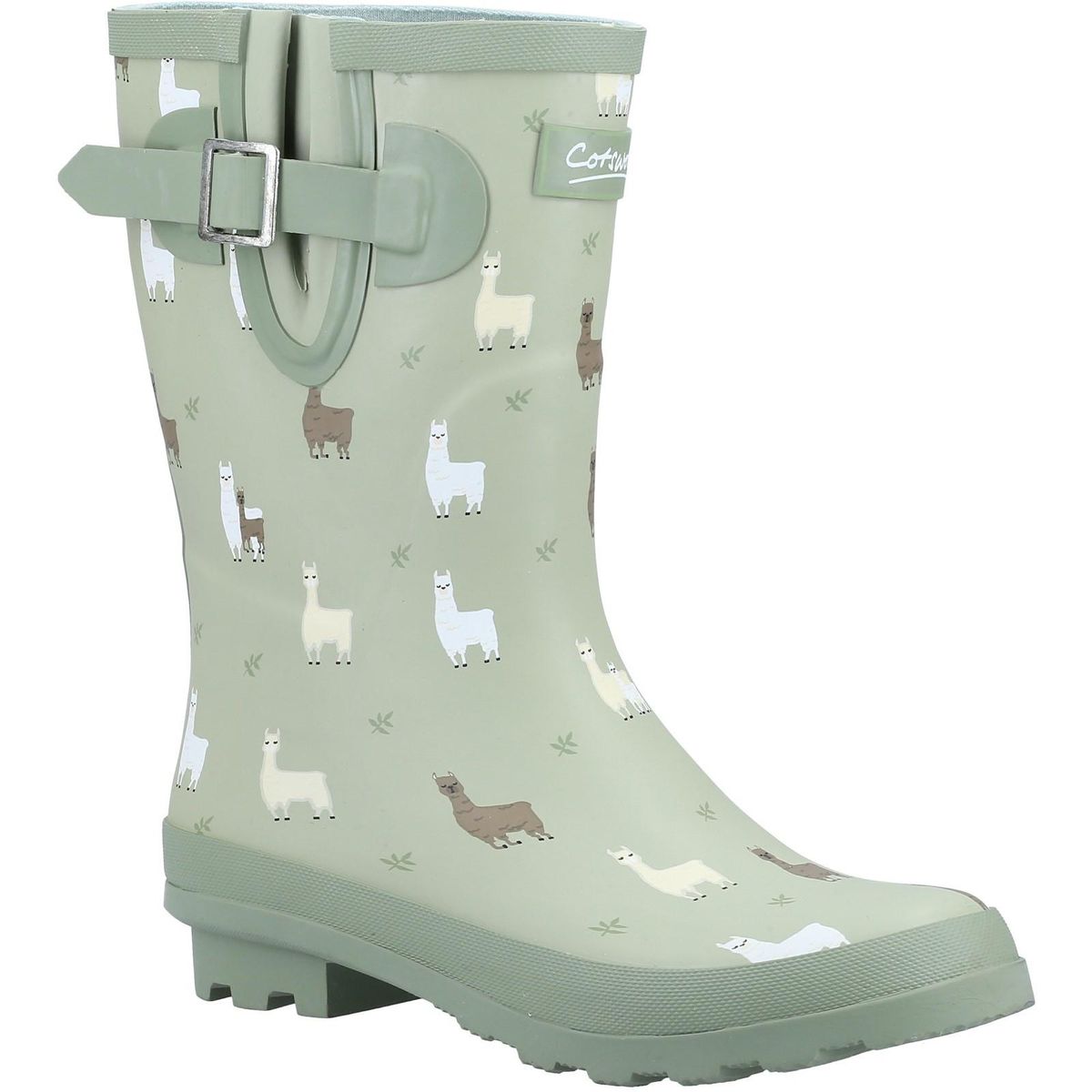 Cotswold Womens/Ladies Farmyard Alpaca Mid Calf Wellington Boots (Grün)