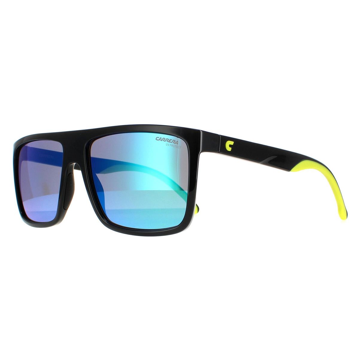 Flache Quadratische Verspiegelte Sonnenbrille