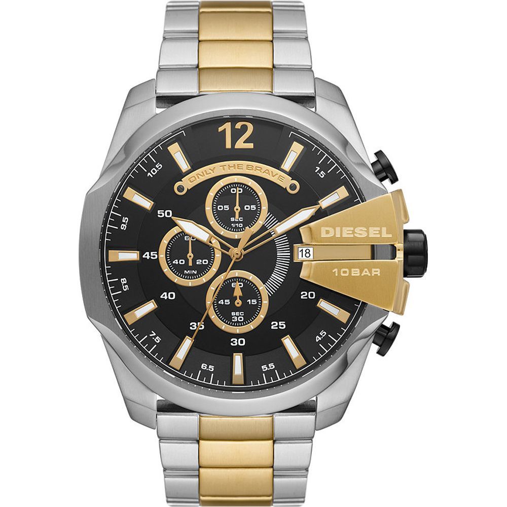 Zweifarbige Chronographenuhr