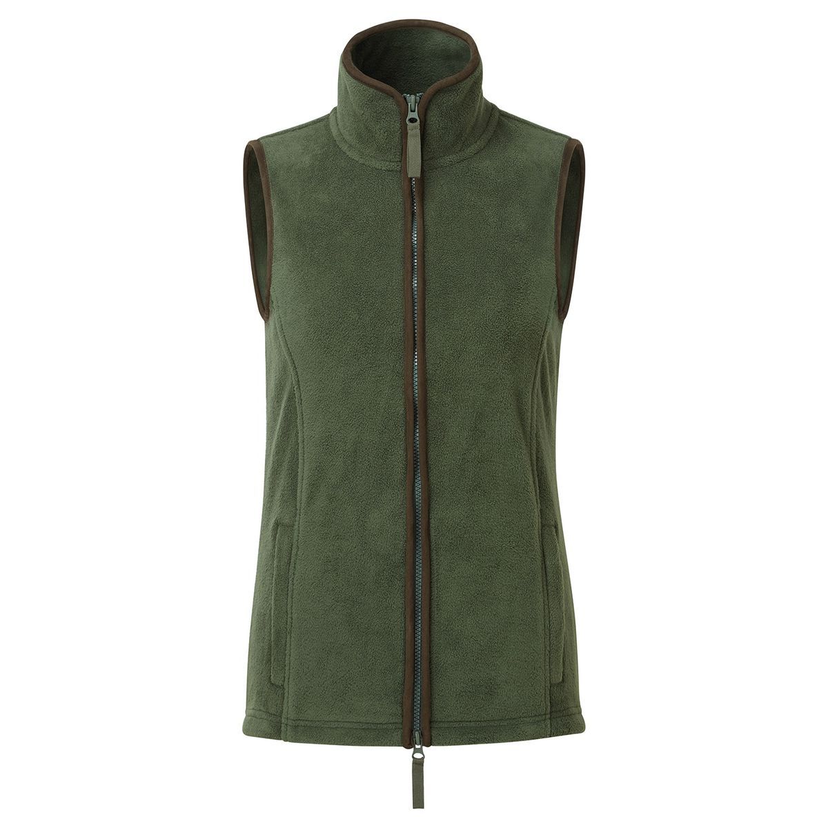 Premier Womens/Ladies Artisan Fleece-Weste (Moosgrün/Braun)