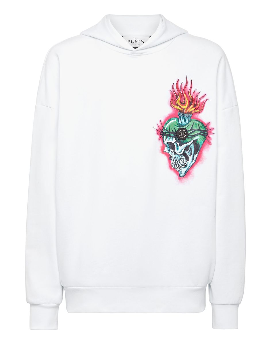 Oversize-Hoodie mit Tattoo-Print