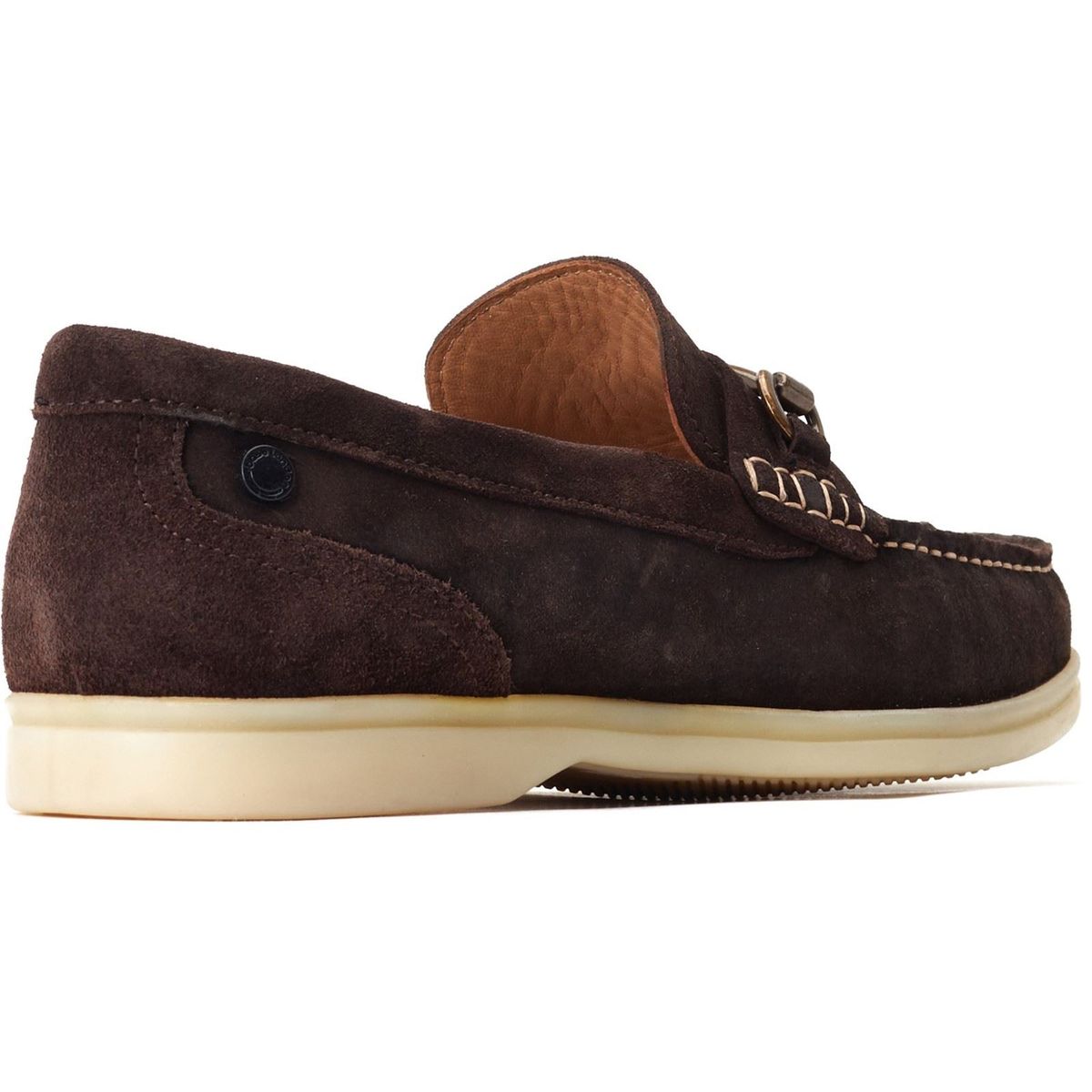 Klassische Suede-Loafer mit Trensenspange