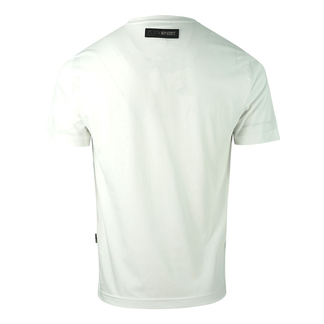Baumwoll-T-Shirt mit bogenförmigem Blocklogo