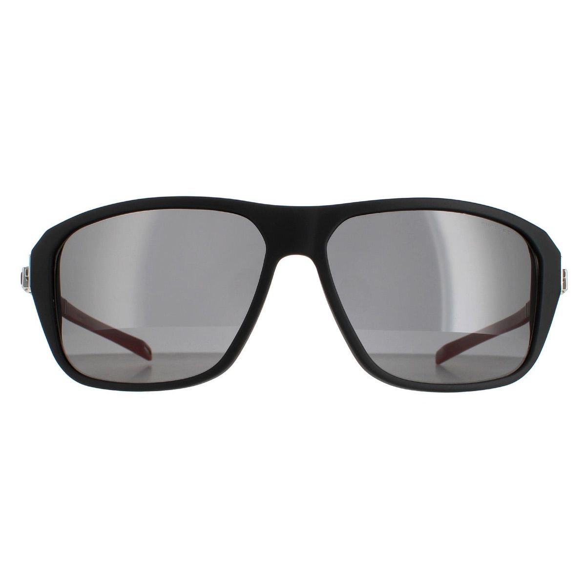 Matt-schwarze rechteckige polarisierte Sonnenbrille