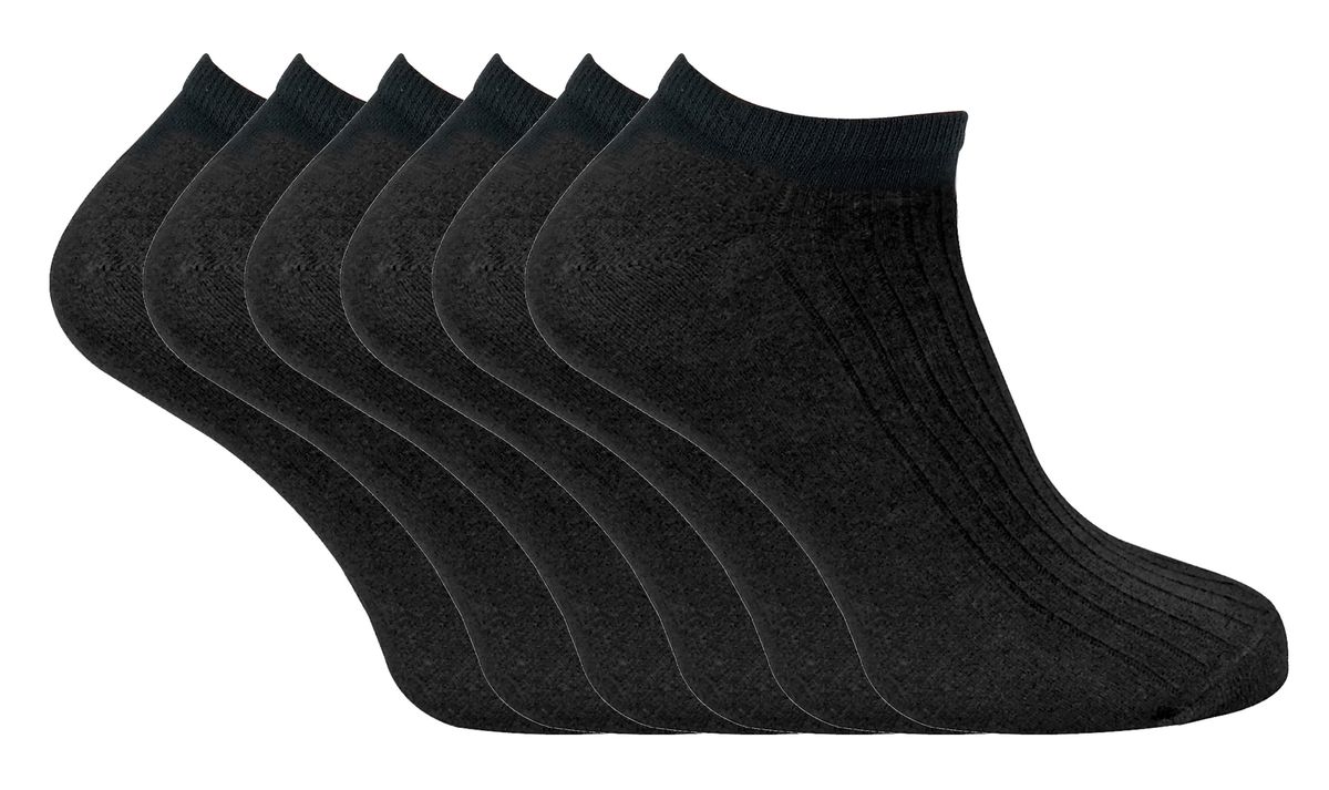 Womens Ankle 100% Baumwolle Socken | Atmungsaktive Trainer Socken - Weiß