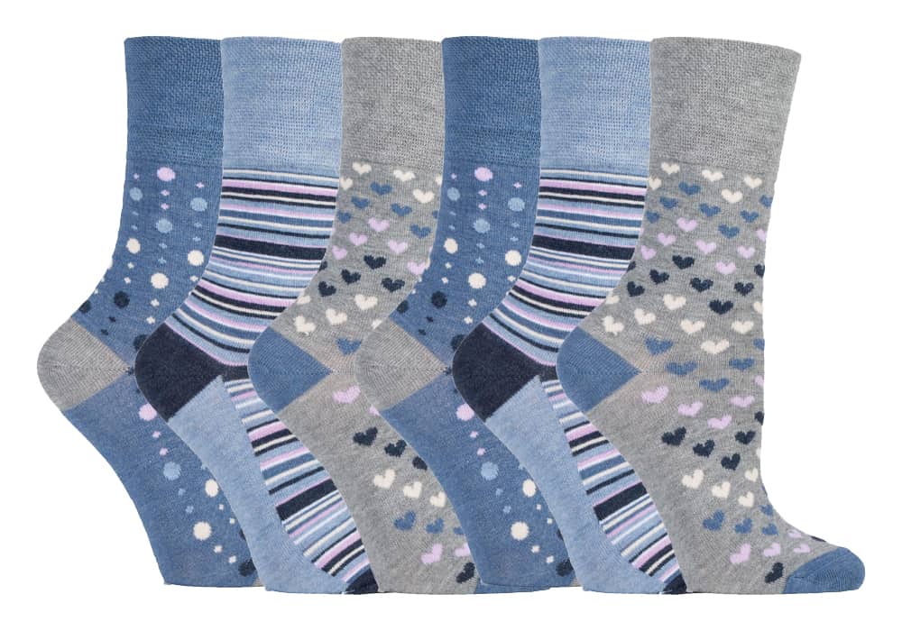 Gemusterter Gentle Grip Bambus Socken Set