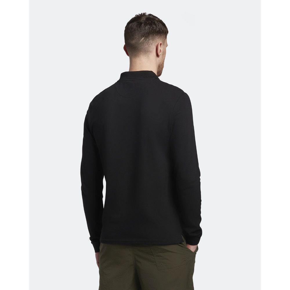 Langärmliges Piqué-Polo-Shirt