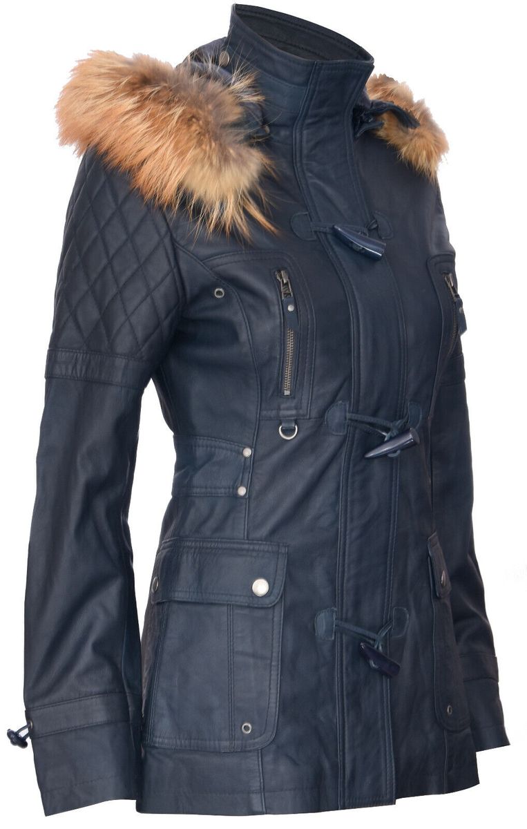 Gesteppte Leder-Parkajacke Northampton