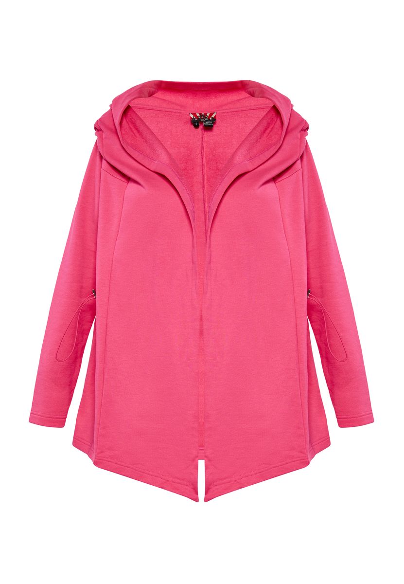 Cardigan mit Kapuze, offene Vorderseite