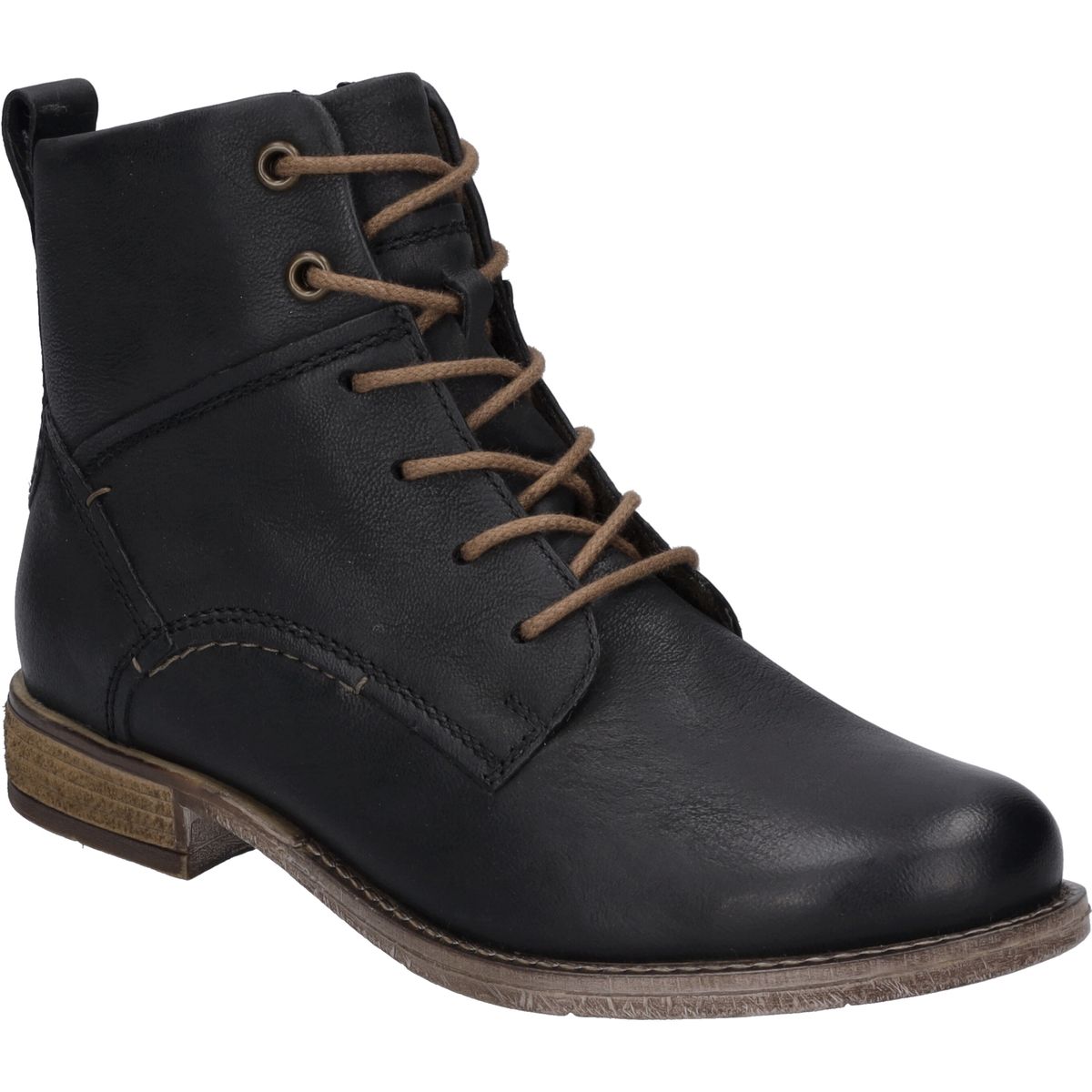Schnürstiefelette aus Leder