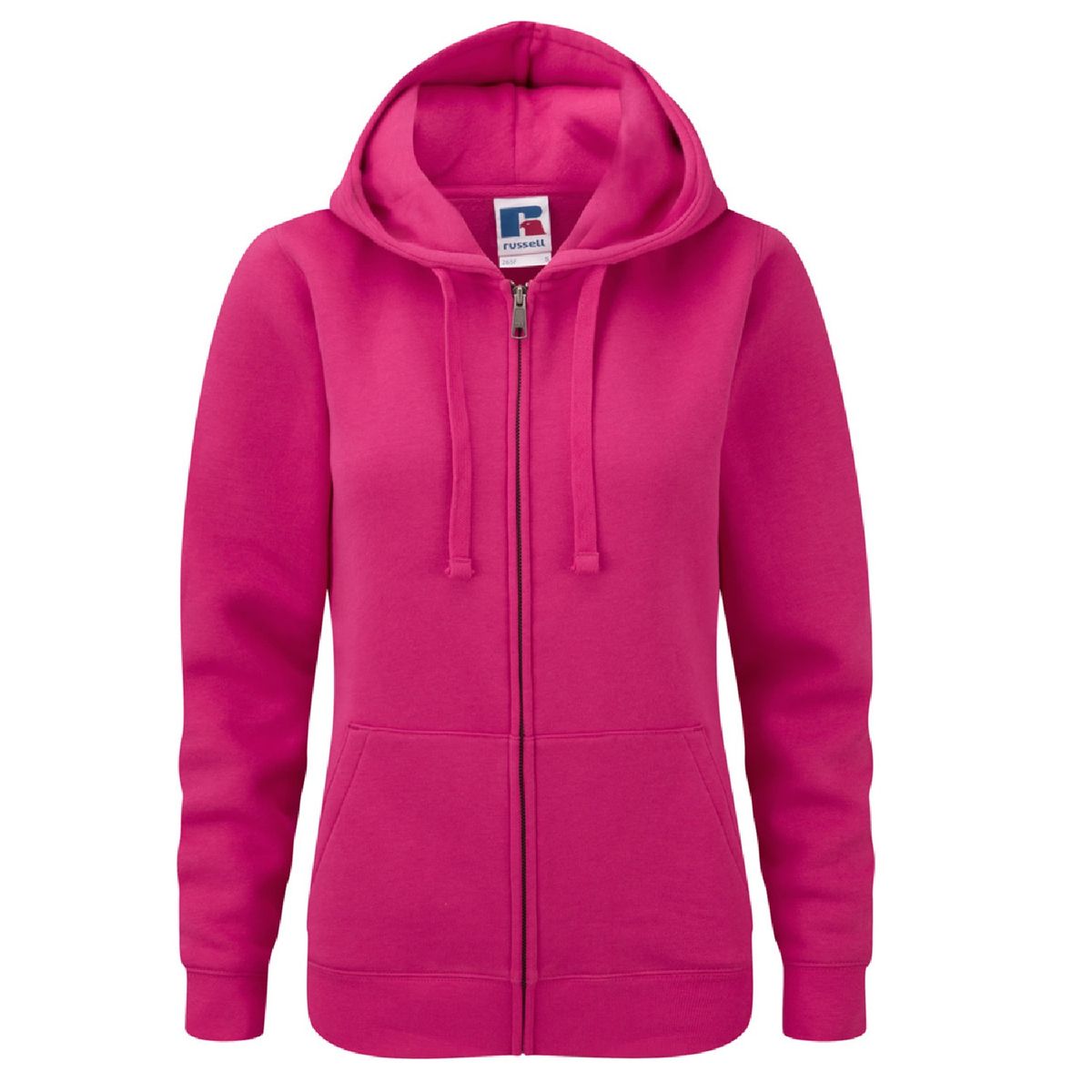 Russell Damen Premium Authentic Zipped Hoodie (3-Lagen-Gewebe) (Fuchsia)