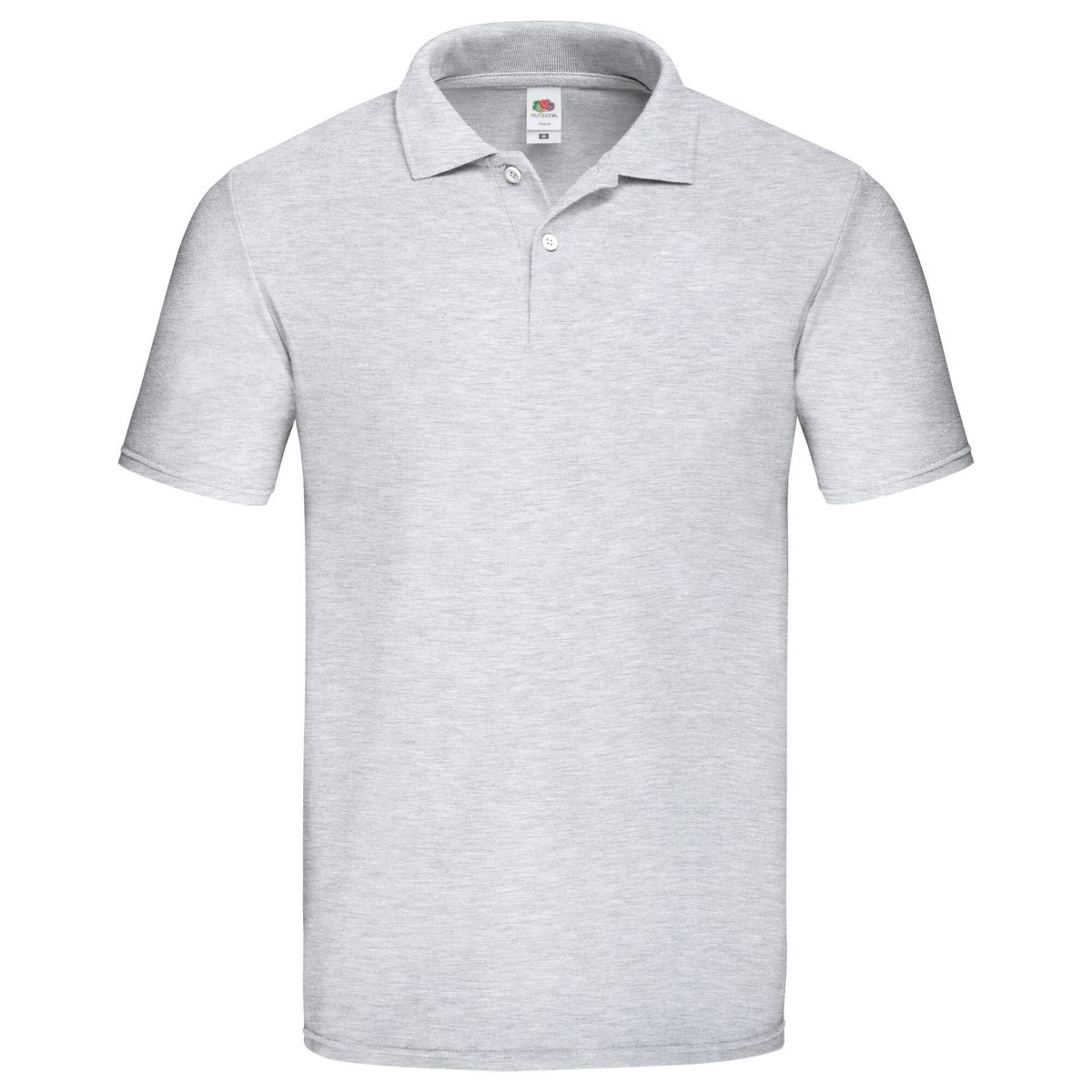 Klassisch geschnittenes graumeliertes Poloshirt