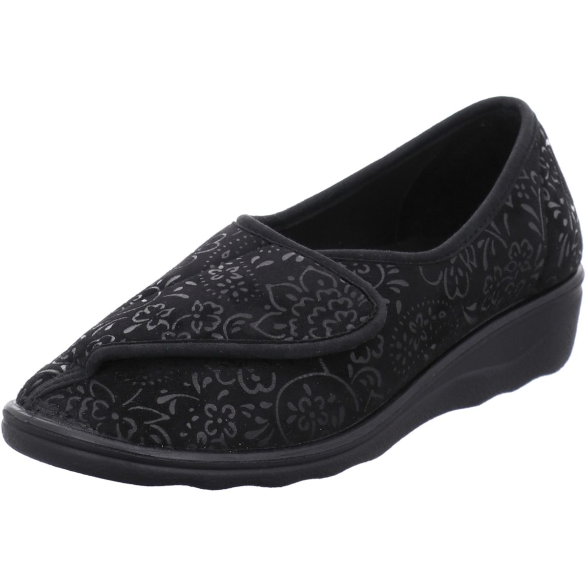 Bequeme Damen Hausschuhe mit Blumenmuster