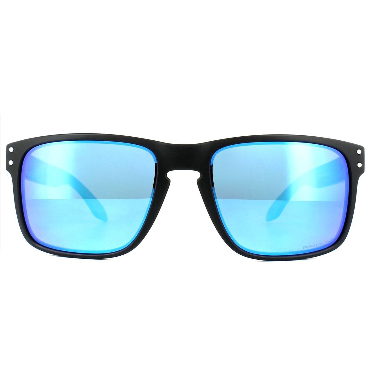 Rechteckige Sonnenbrille mit blauen Spiegelgläsern