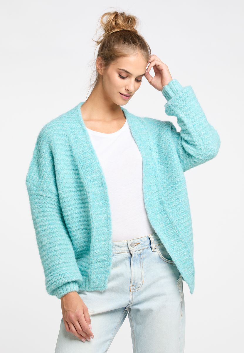 Strukturierter Oversized Cardigan ohne Verschluss