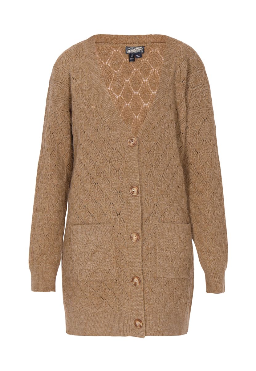 Strukturierte Strickjacke mit Taschen