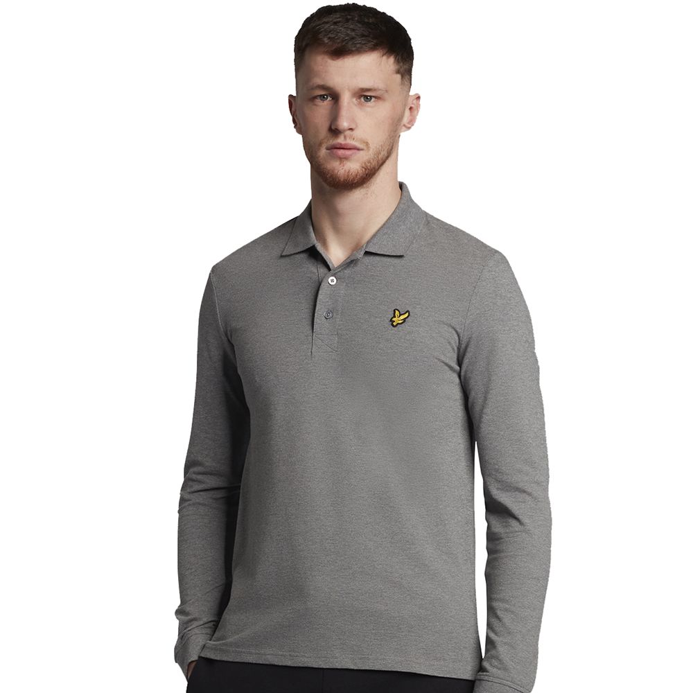 Herren Langarm Piqué Poloshirt