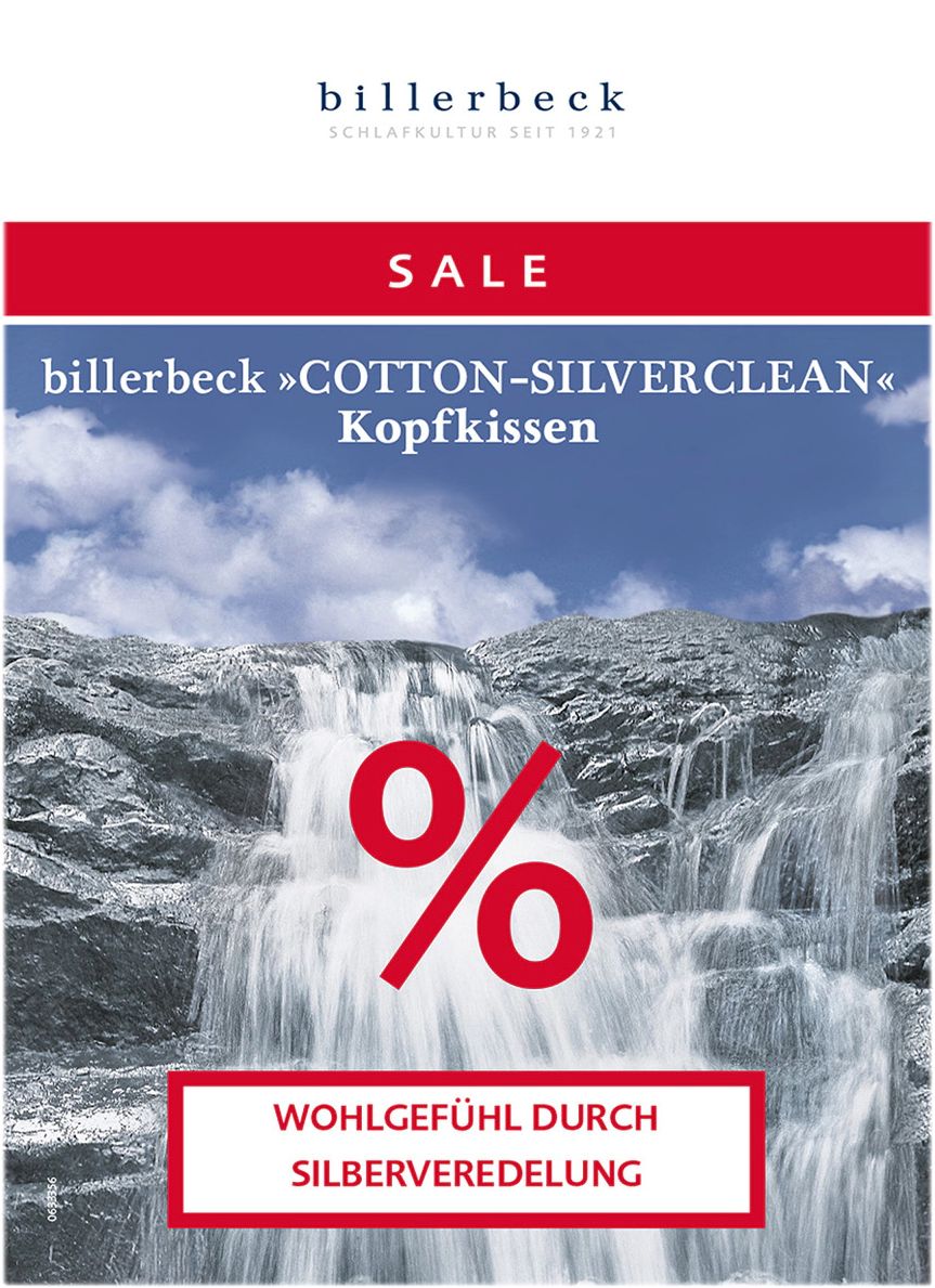 billerbeck Kopfkissen Cotton-Silverclean, weiß