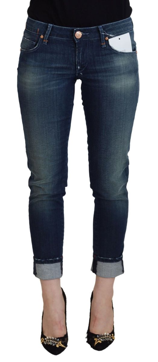 Hüft-Jeans mit schmalem Bein