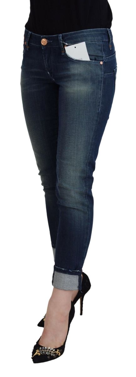 Hüft-Jeans mit schmalem Bein