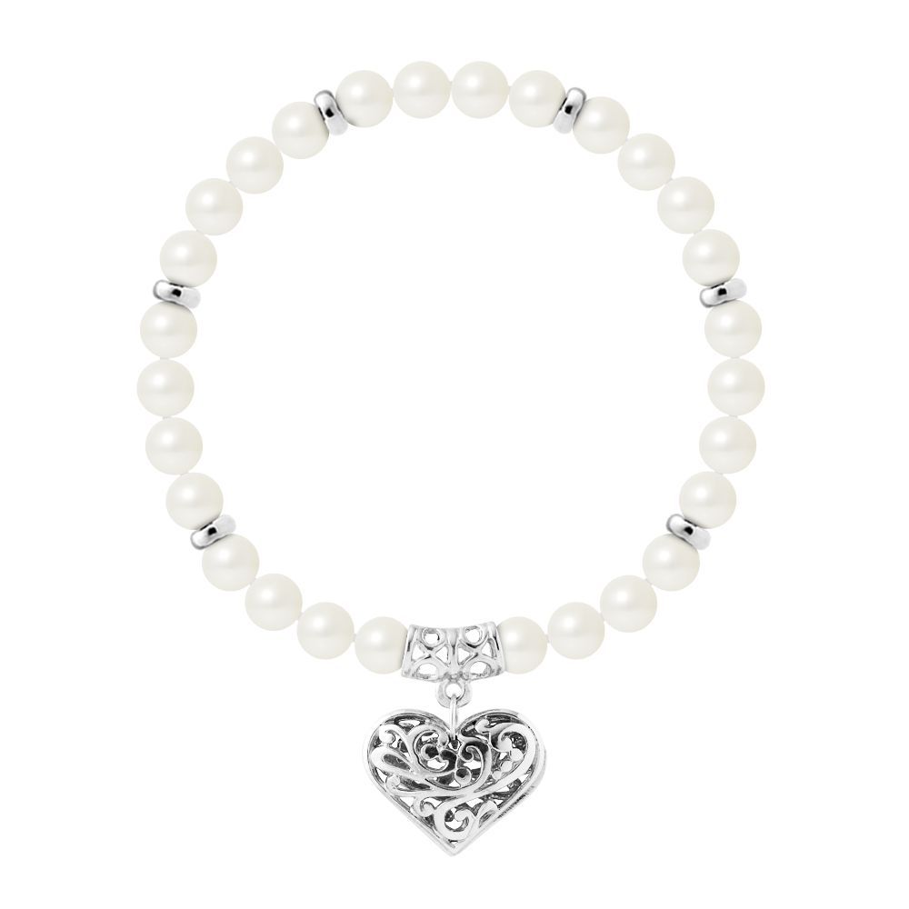 Perlenarmband mit Herzanhänger