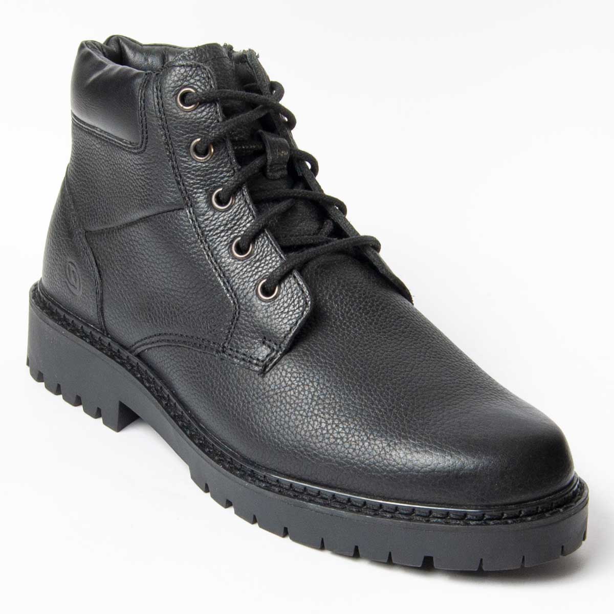 Robuste Schnürstiefel aus Narbenleder