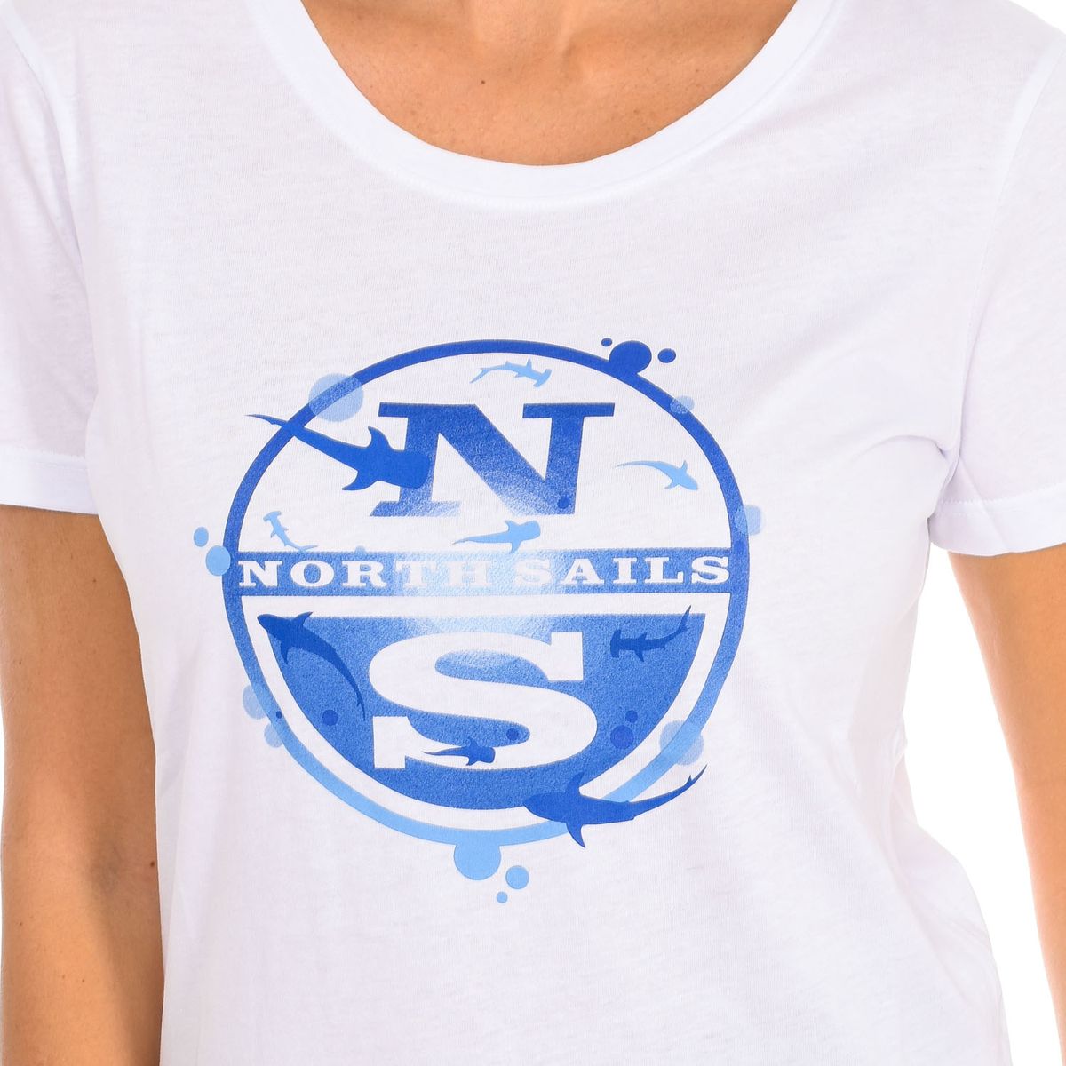 Baumwoll-T-Shirt mit Rundem Logo-Print