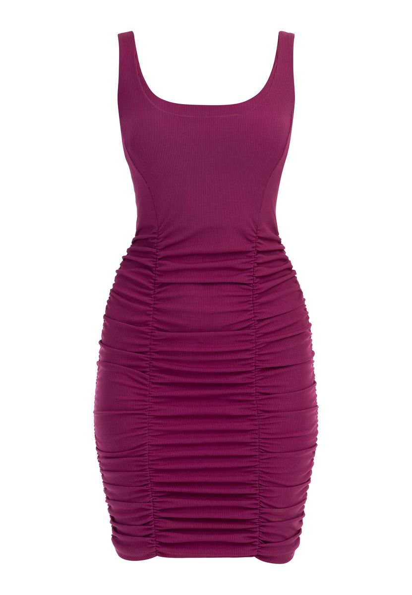 Mymo Trägerkleid Mini Damen Fuchsie