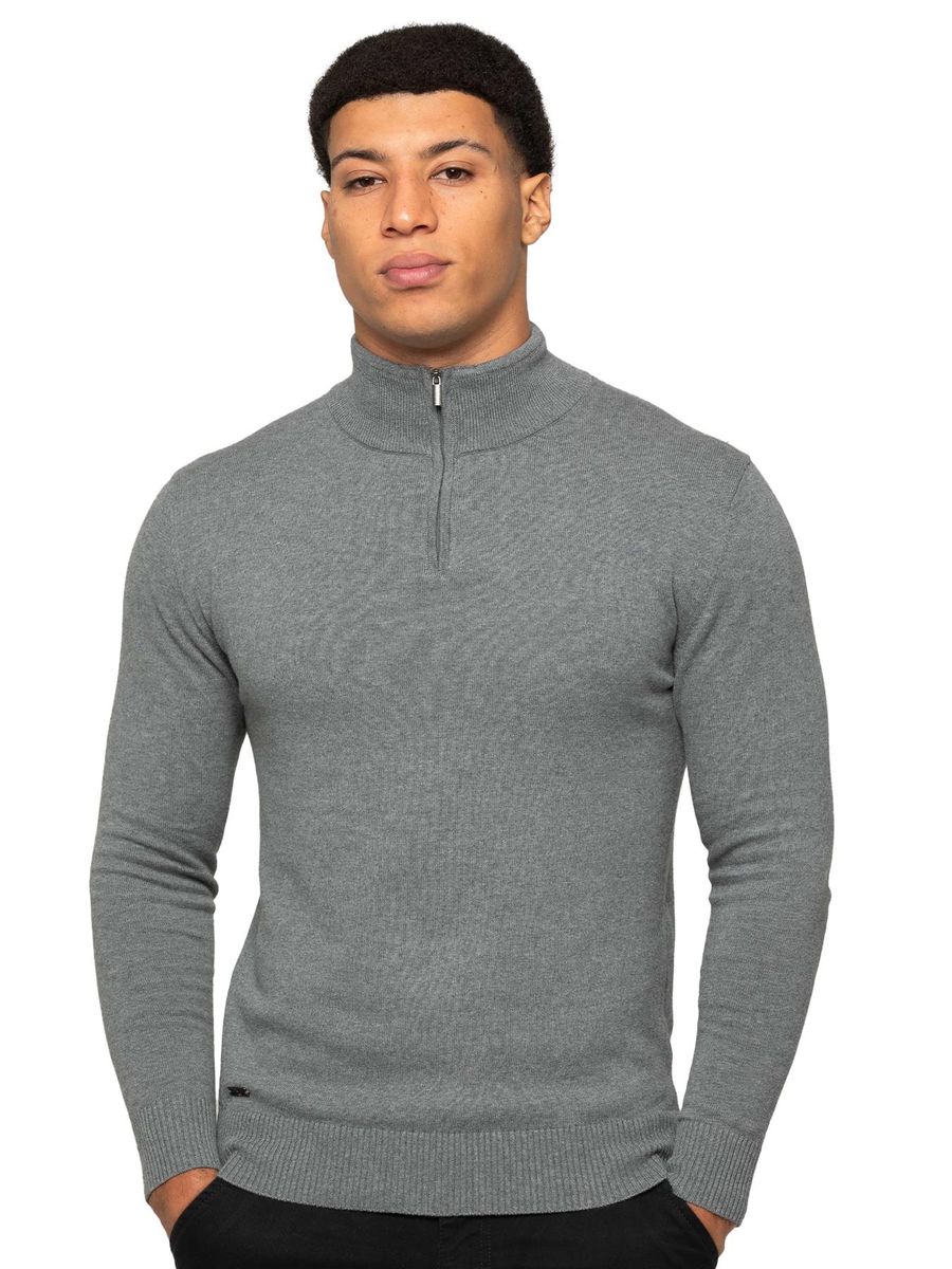 Herren Pullover mit halbem Reißverschluss