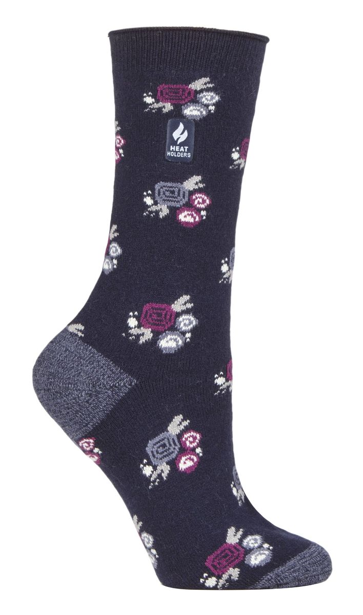 Thermische Ultra-Lite Socken mit Blumenmuster