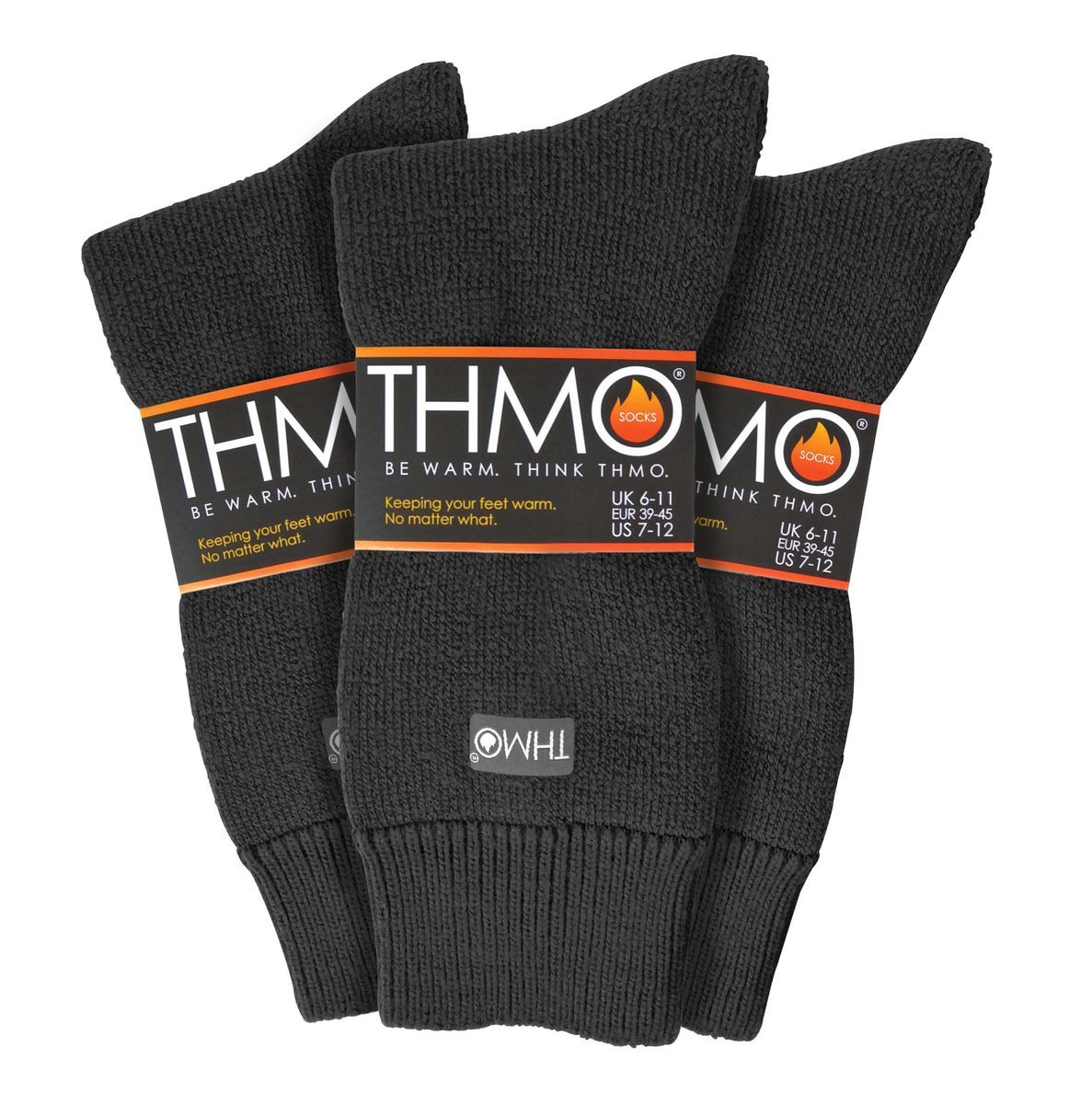 THMO - 3er Pack Multipack Herren dicke warme Wintersocken mit Comfort Top