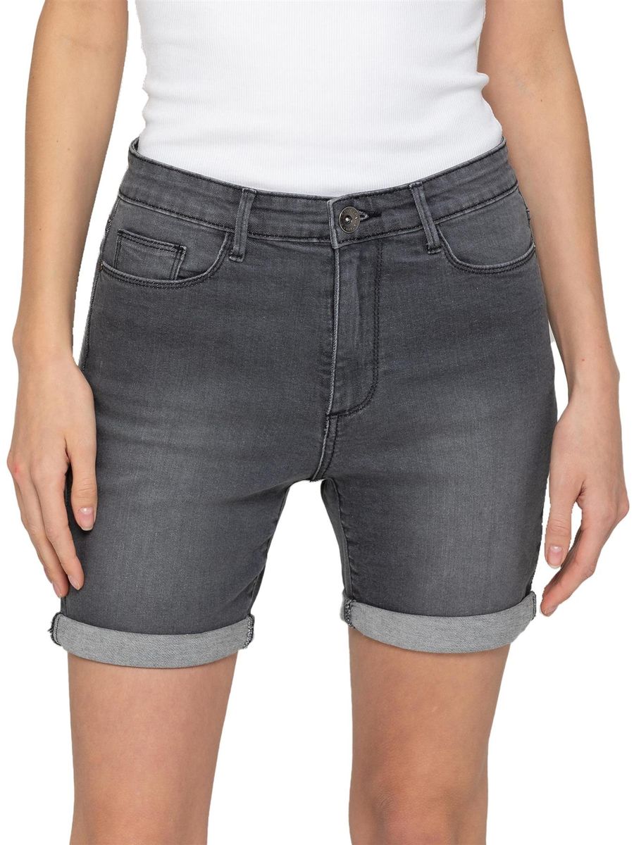 Damenmode Schwarze Denim Bermuda Shorts