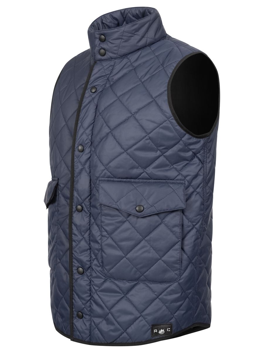 Rauten-Gesteppter Zip-Up Bodywarmer