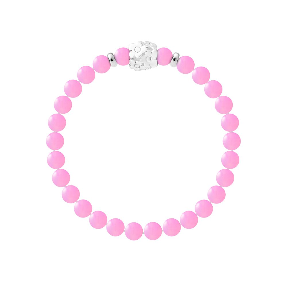 Rosa Achat Sterlingsilber Armband