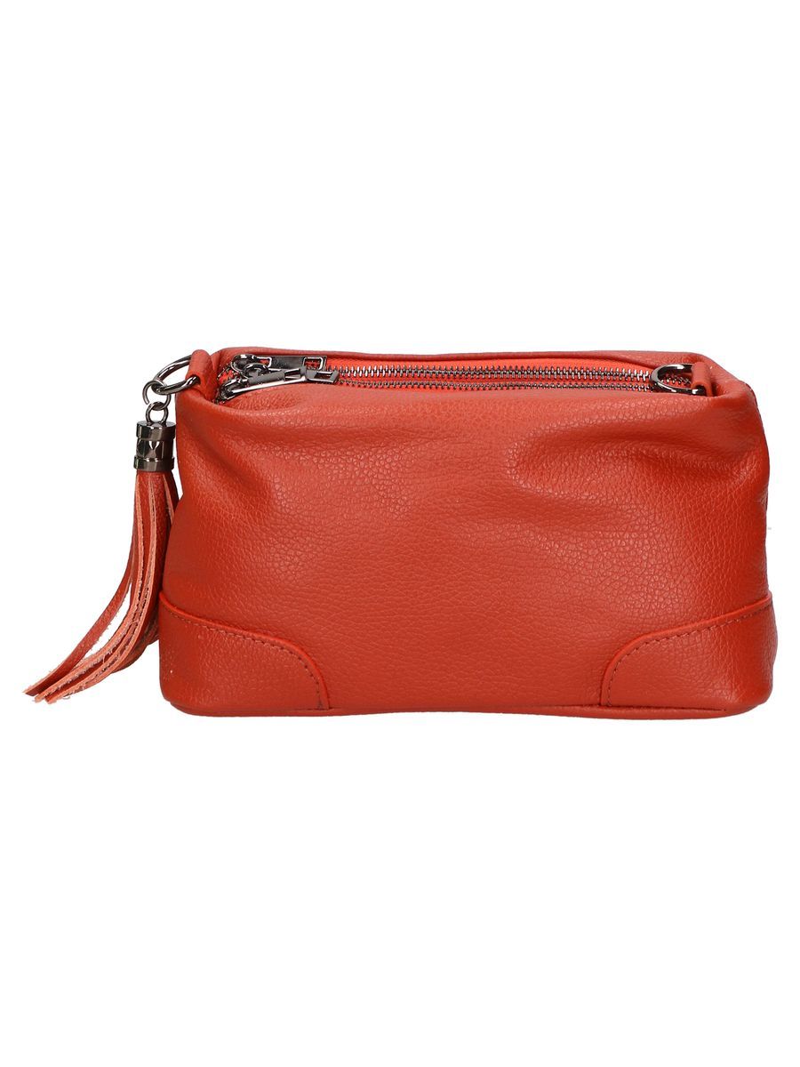 Leder Clutch Tasche mit Reißverschluss