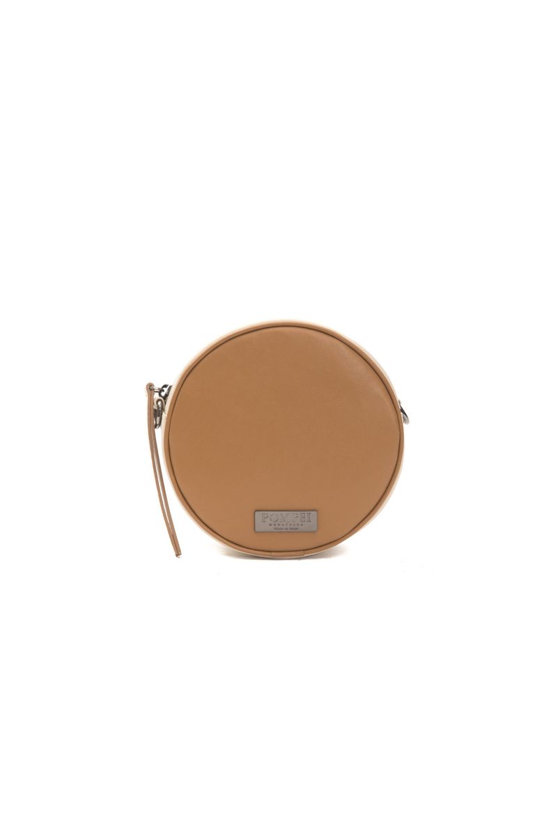 Minimalistische Runde Leder Umhängetasche