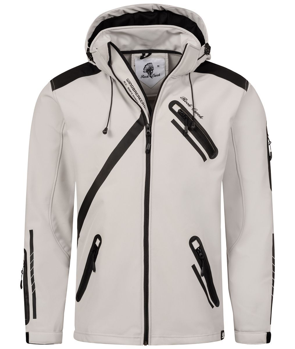 Sportliche Softshelljacke für Herren mit Kapuze