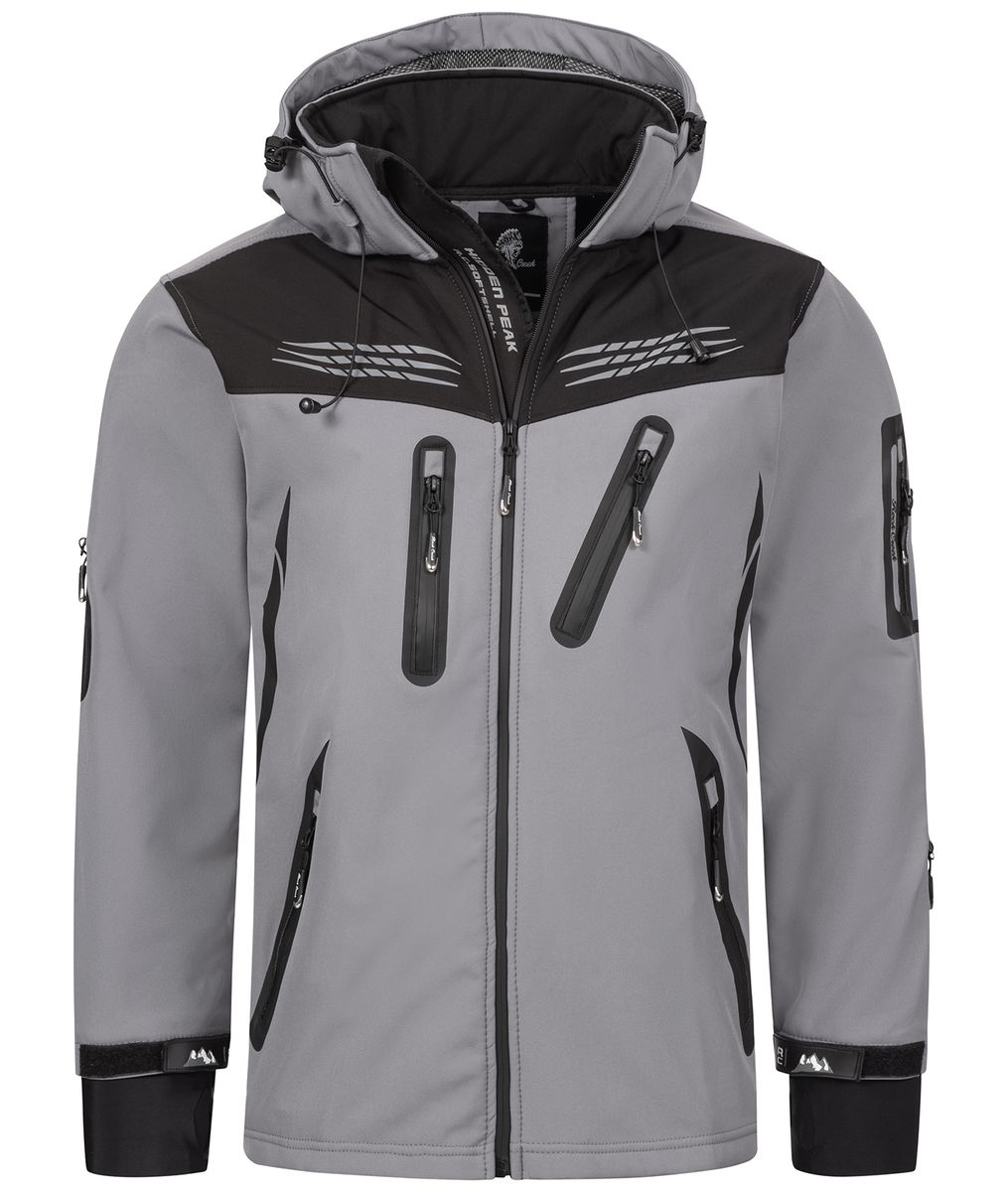 Sportliche Softshelljacke für Herren mit Kapuze