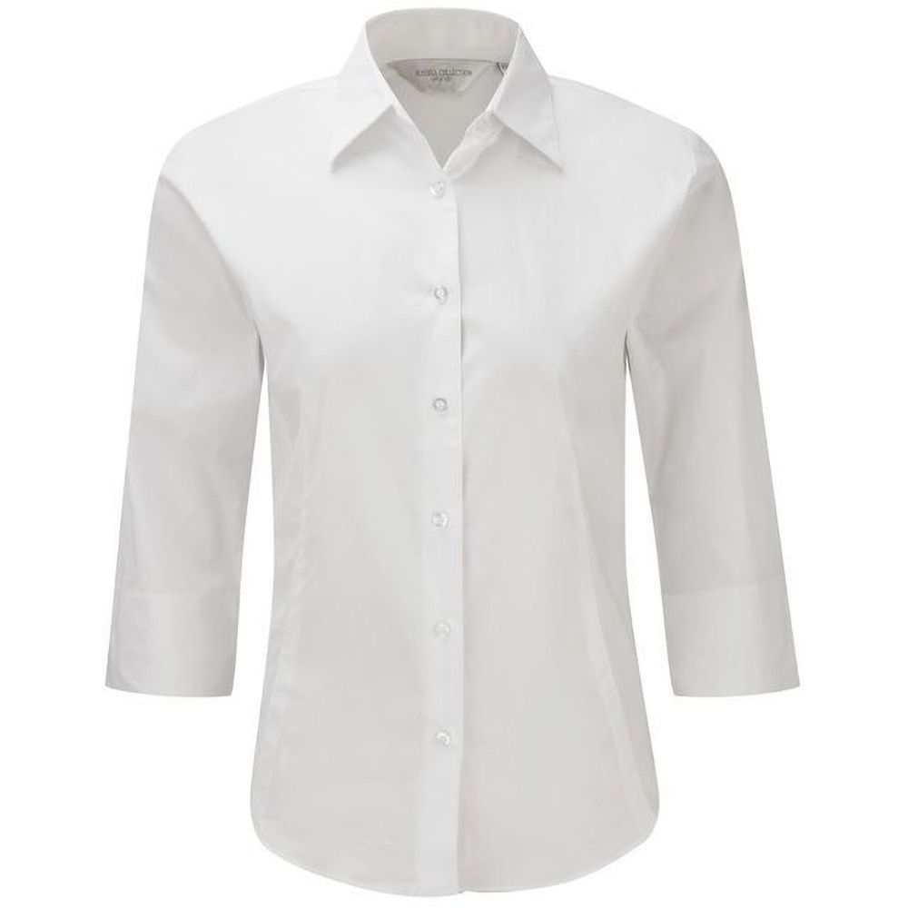 Russell Collection - Bluse mit 3/4-Ärmeln - Damen (Weiß)