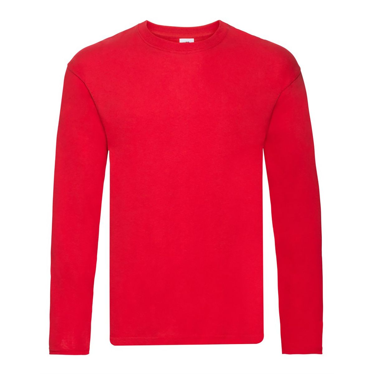 Herren Einfarbiges Rotes Langarmshirt