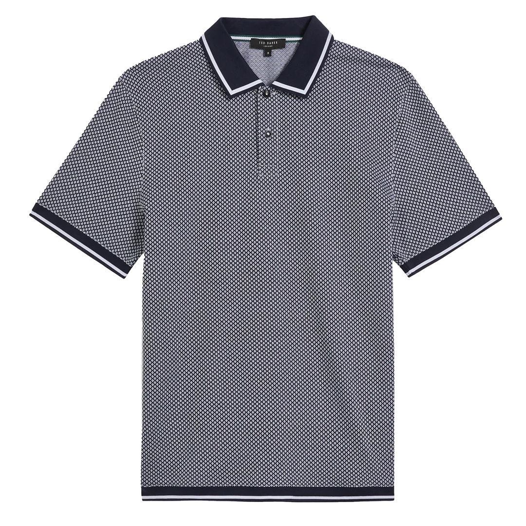 Herren Polo Shirt mit Geo-Muster